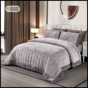 طقم اللحاف مخمل بفرو ٦ قطعه