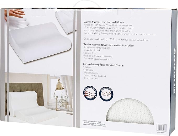 CANNON MEMORY FOAM 2 Memory Foam Contour Pillow - Image 3